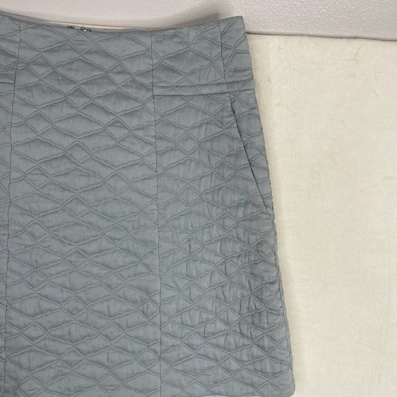 Theyskens' Theory Seedo Quilted Grey A-Line Skirt-0 - Picture 5 of 10